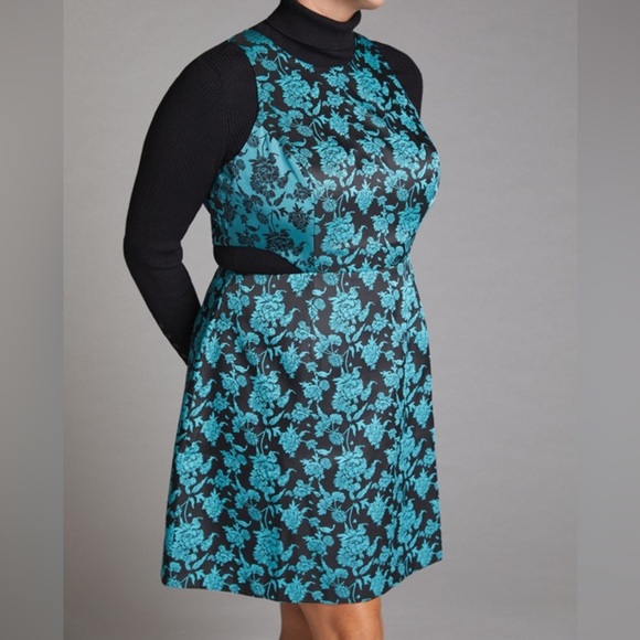 Hutch Floral Jacquard Mini Dress Size 14 - Picture 1 of 8